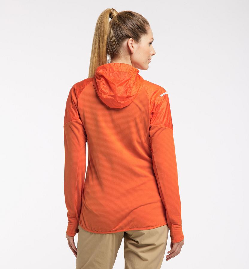 Haglöfs Womens L.I.M Hybrid Fleece Orange New Zealand 07215YZRM